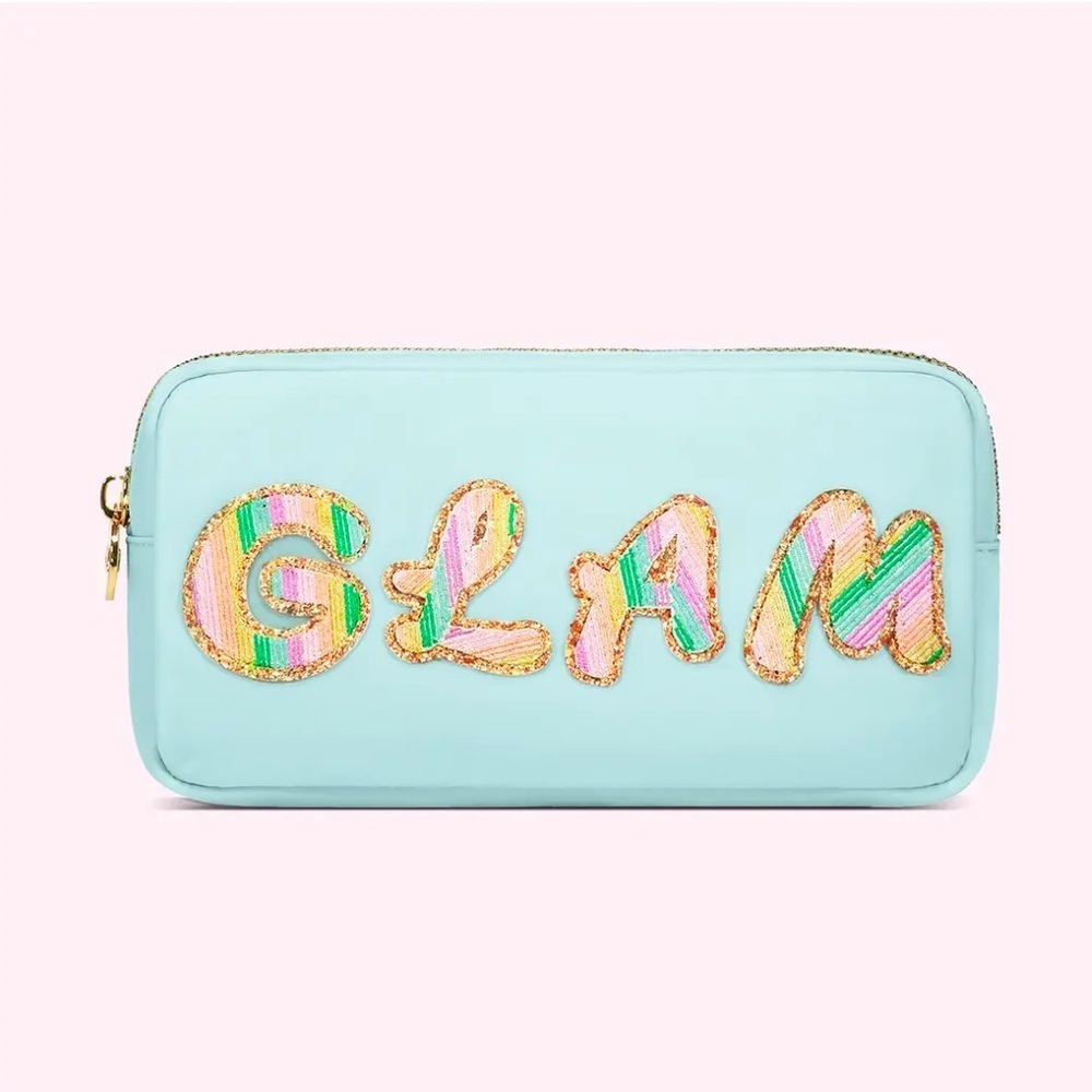 NWT Stoney Clover Lane Small Glam Pouch Sky Blue